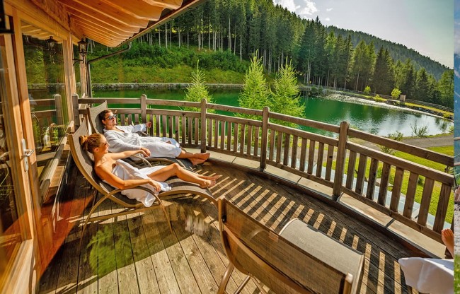 Terrace from the Panorama Spa at Almwelt Austria