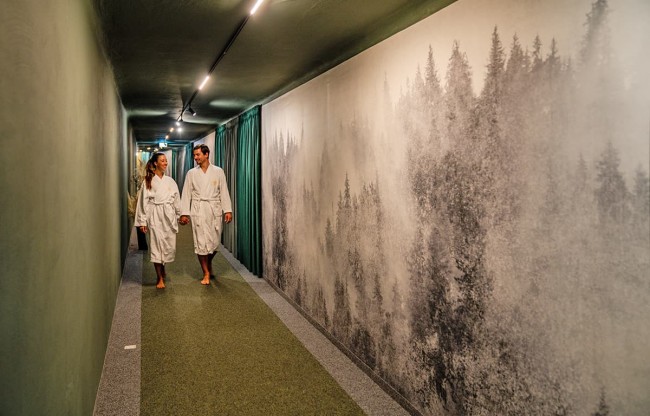 The underground way at the Panorama Spa at Almwelt Austria