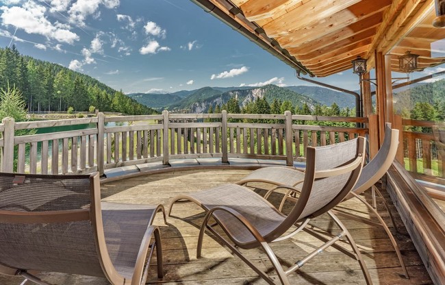 Terrace in the Panorama Spa at Almwelt Austria