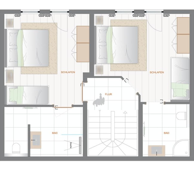 Grundriss Chalet Untergeschoss