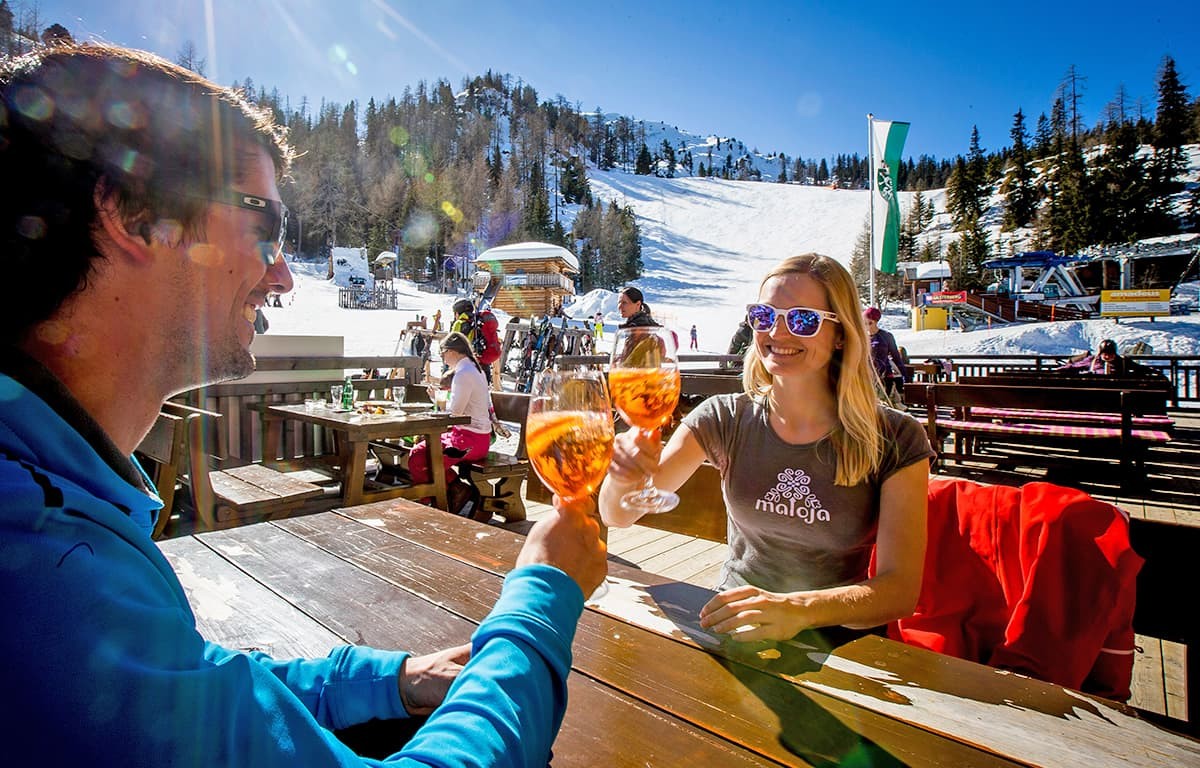 Bergrestaurant Bottinghaus mitten im Skigebiet am Galsterberg in Pruggern in der Region Schladming-Dachstein