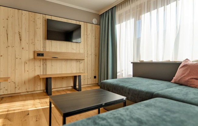 Wohnbereich im Familien-Appartement