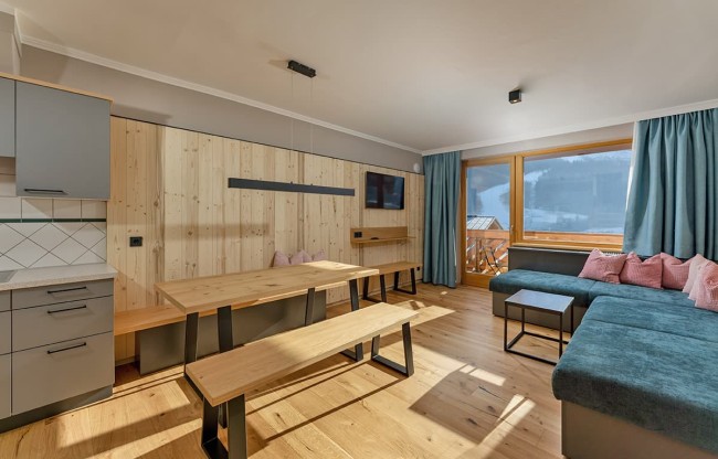 Wohnbereich im Familien-Appartement