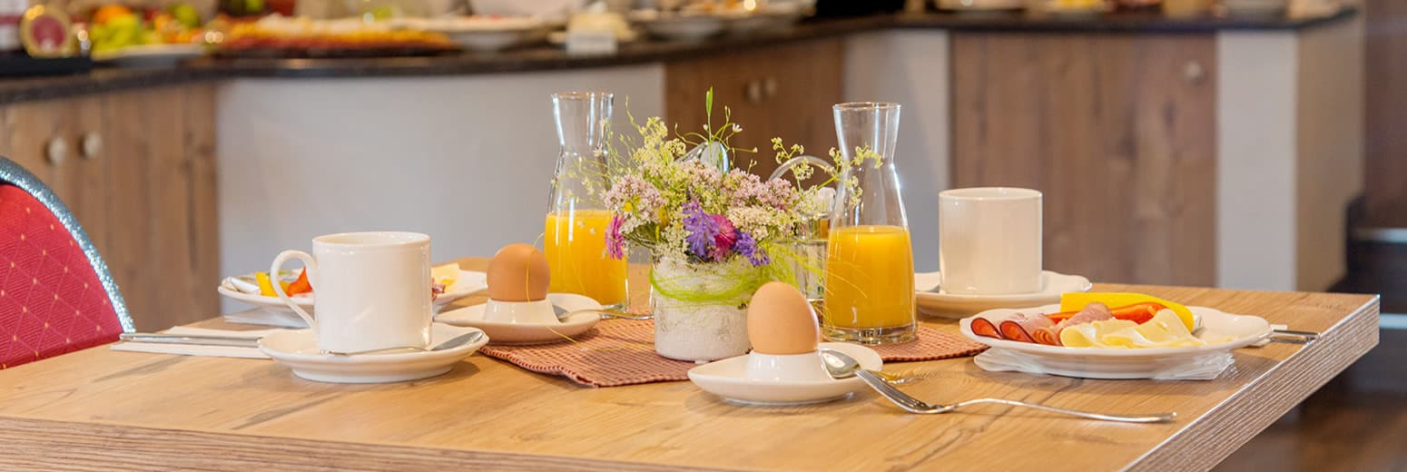 Frühstücken in einem unserer Frühstückshotels - auch für einheimische Gäste