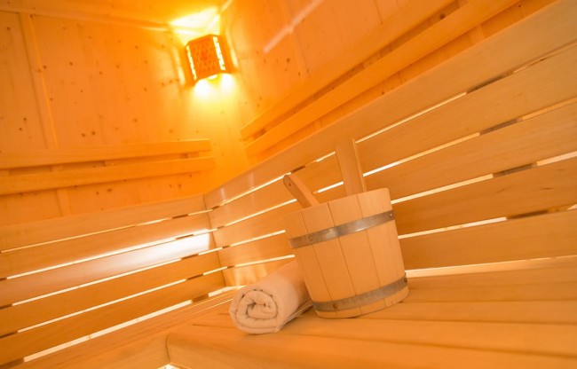 Sauna session for relaxation