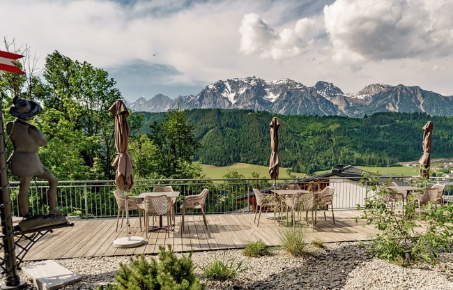 Panoramic view to the Dachstein mountain