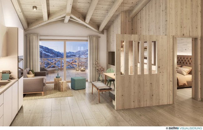 Familienresort appartements suitenhotel schladming visualisierung ferienwohnung 