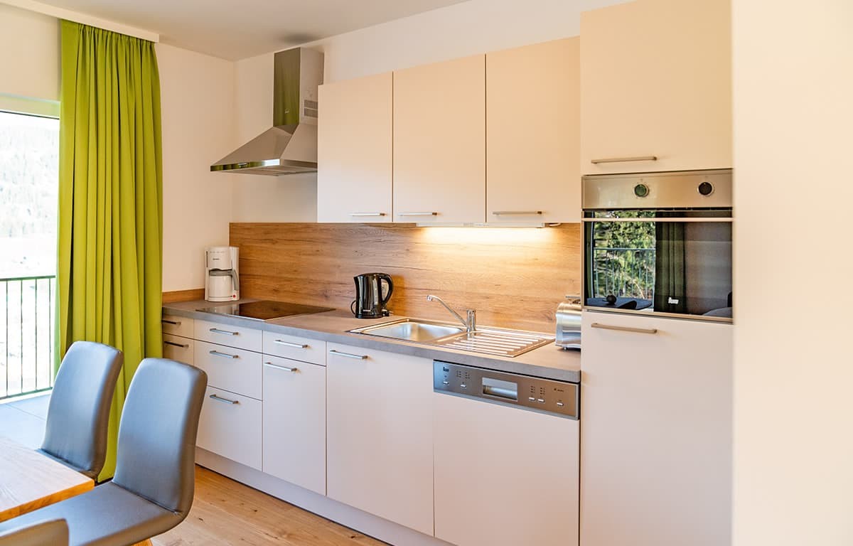 Küche der Apartments 
