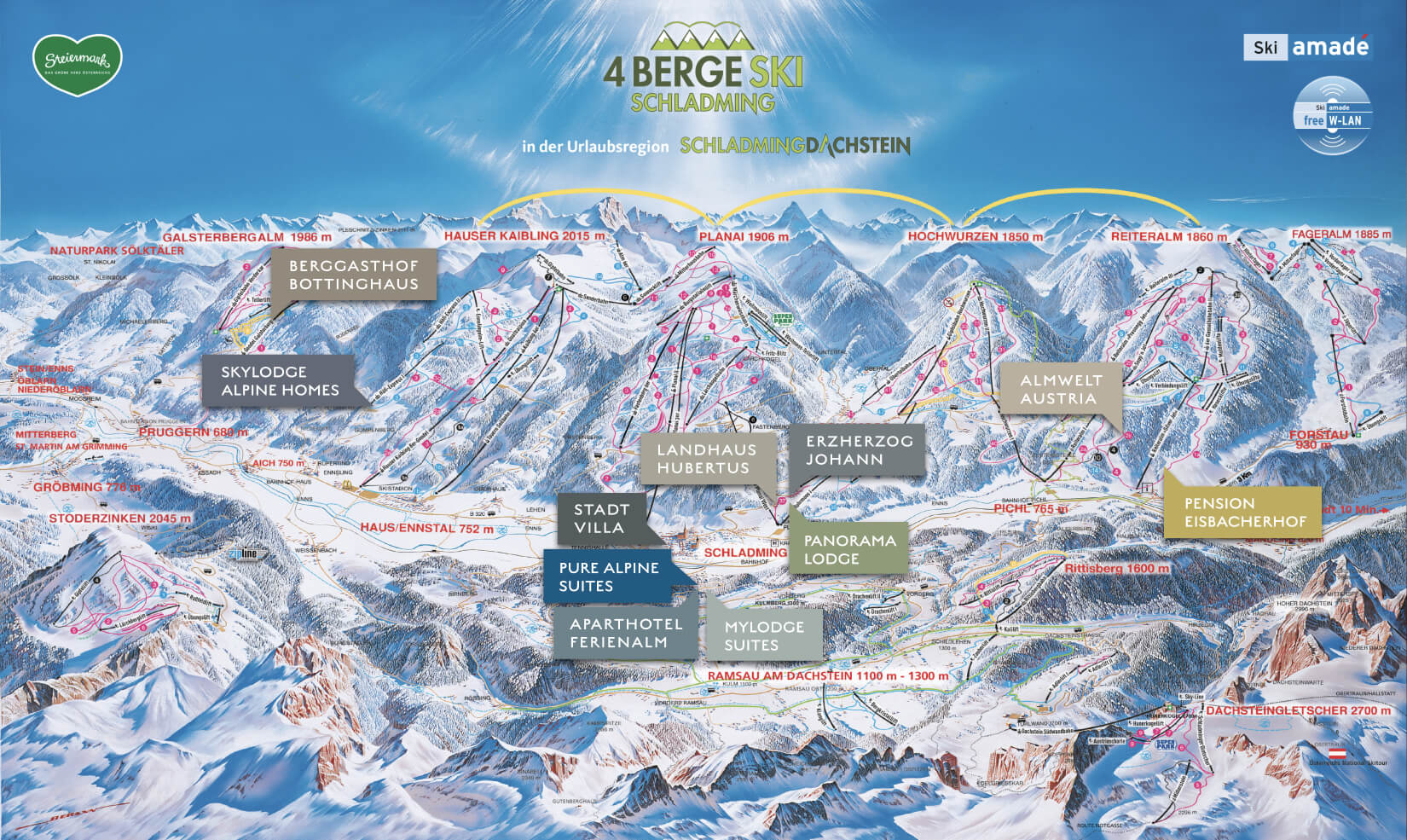 Winter-Panorama Region Schladming-Dachstein