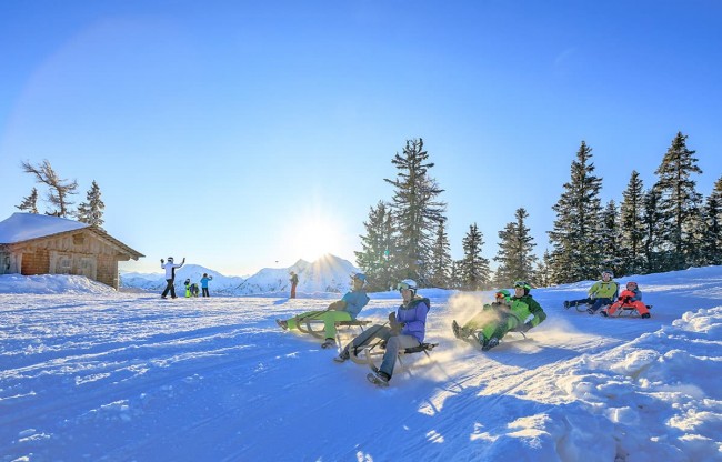 Rodelpartie auf der Hochwurzen © Schladming-Dachstein | Martin Huber