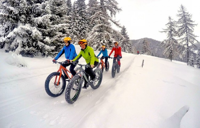 Fatbike Tour in der tiefverschneiten Winterlandschauft © Schladming-Dachstein | Michael Stix