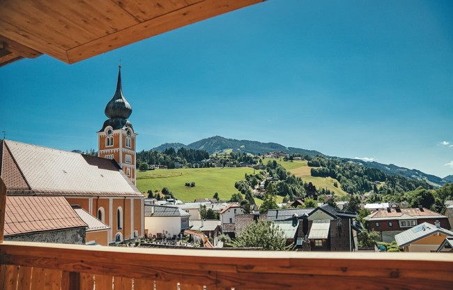 Ausblick vom Zimmer auf Schladming