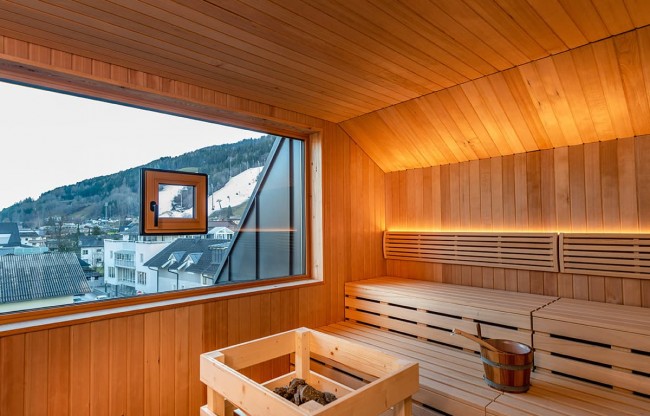 View from the sauna to the Planai