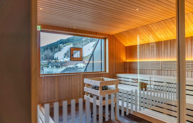 View from the sauna to the Planai