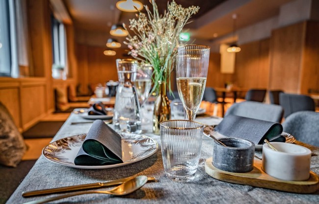 Romantic breakfast in the Stadtvilla